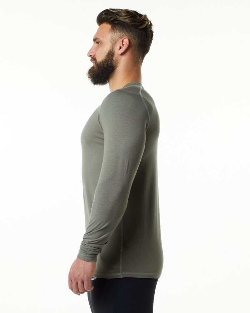 Camisas Alphalete Evo Epaulette Tee Hombre Gris | CAEYTP-765