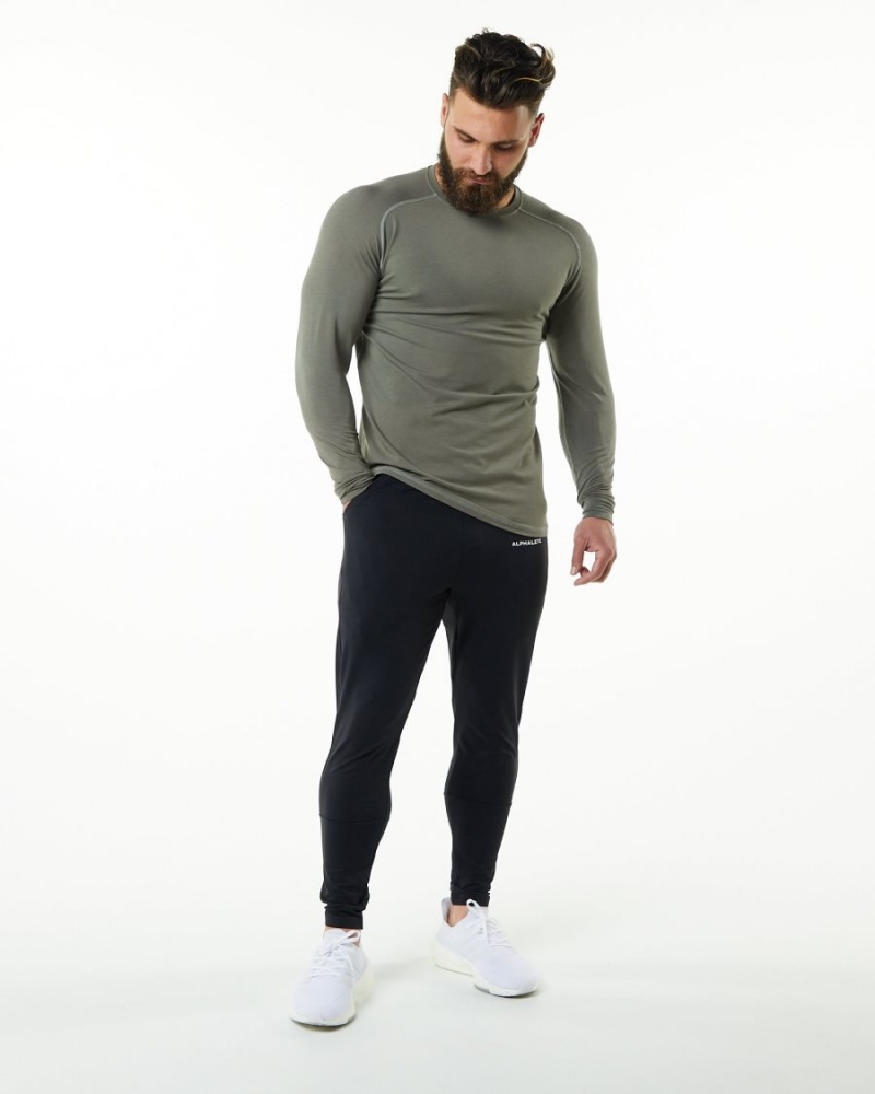 Camisas Alphalete Evo Epaulette Tee Hombre Gris | CAEYTP-765