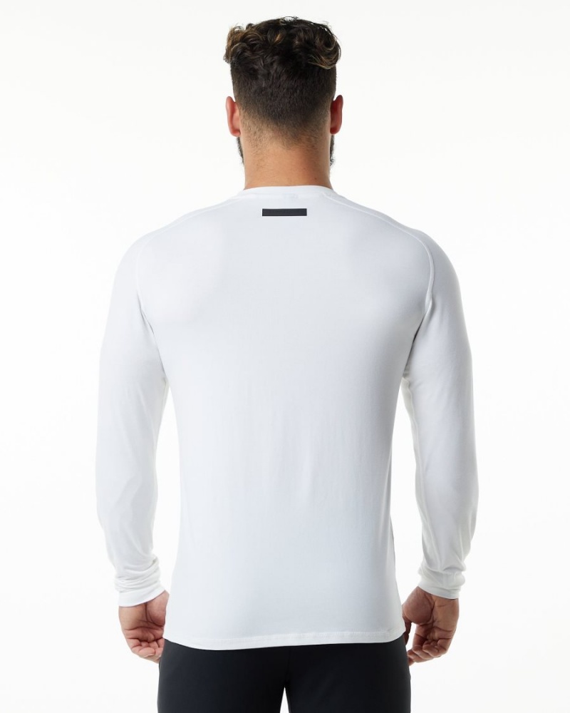 Camisas Alphalete Evo Epaulette Tee Hombre Blancas | WLIMDX-102