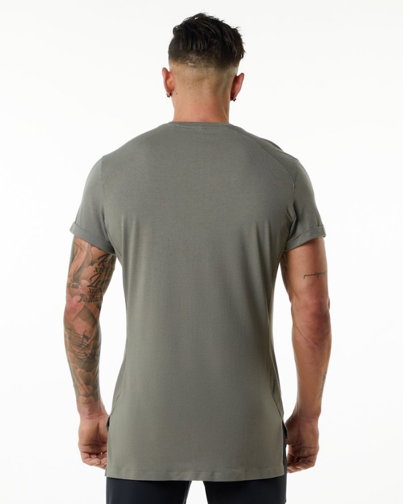 Camisas Alphalete Evo Pocket Tee Hombre Gris | KDJRXM-715