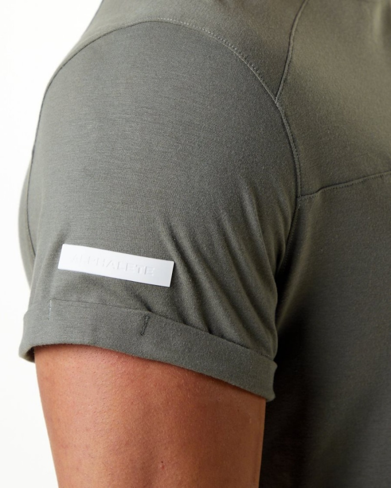 Camisas Alphalete Evo Pocket Tee Hombre Gris | KDJRXM-715