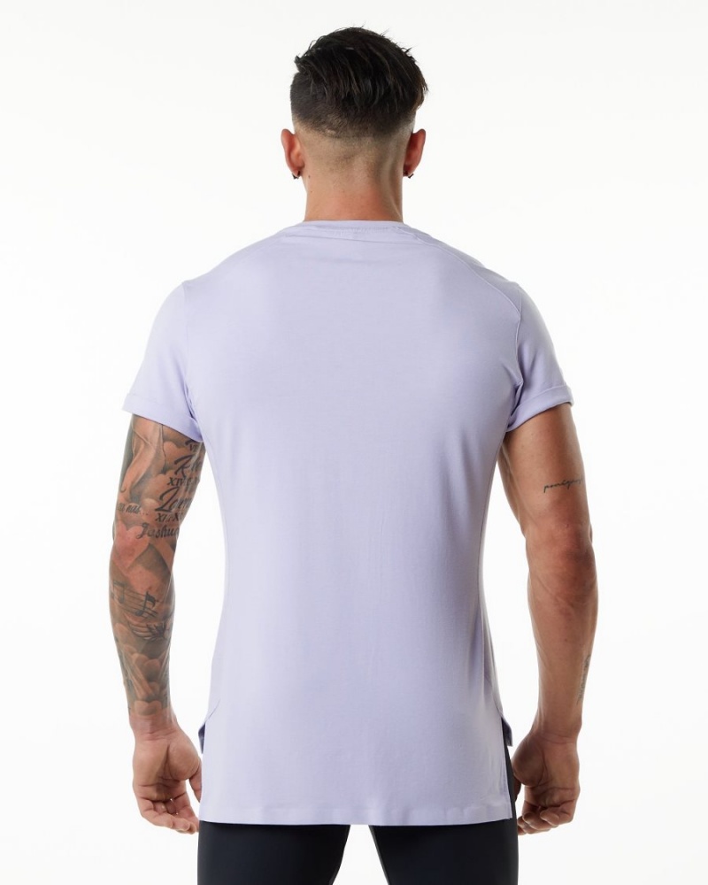 Camisas Alphalete Evo Pocket Tee Hombre Lilac Haze | ZHUVAD-296