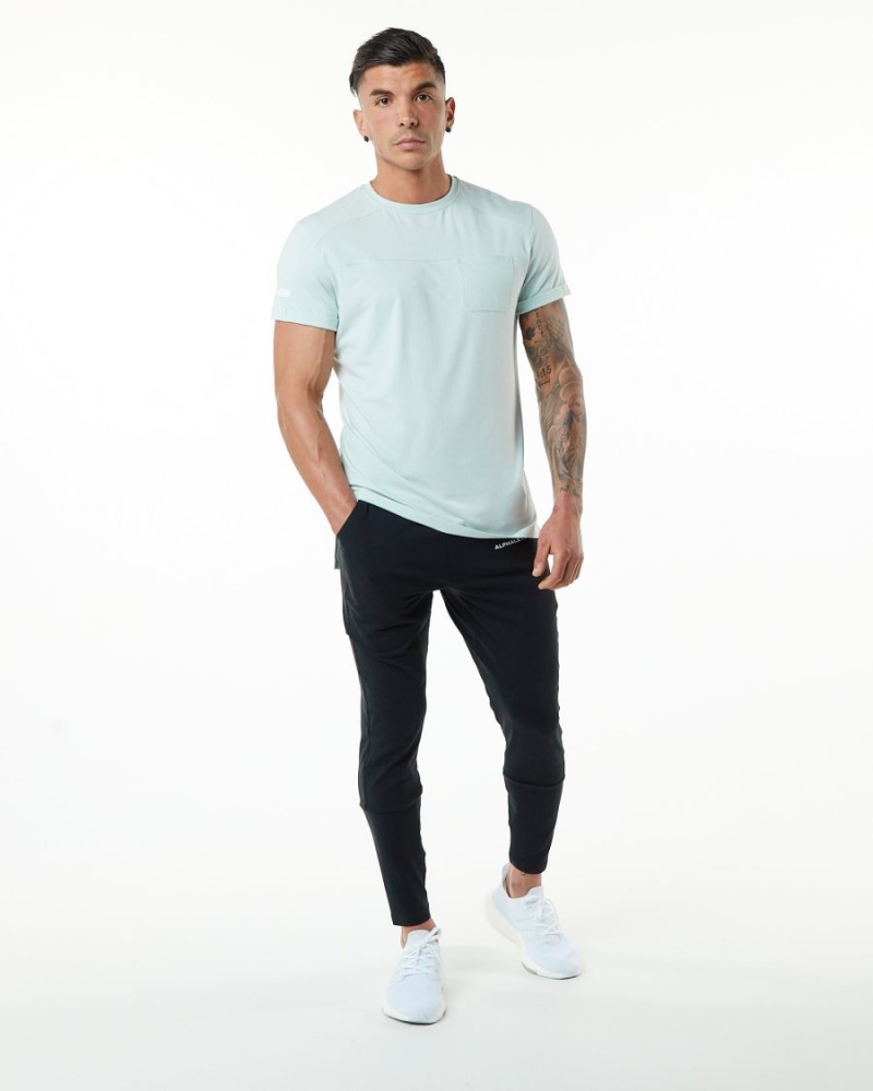 Camisas Alphalete Evo Pocket Tee Hombre Azules | XAYZBD-948