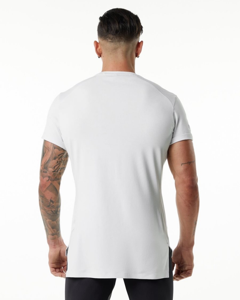 Camisas Alphalete Evo Pocket Tee Hombre Blancas | AKNFUX-235