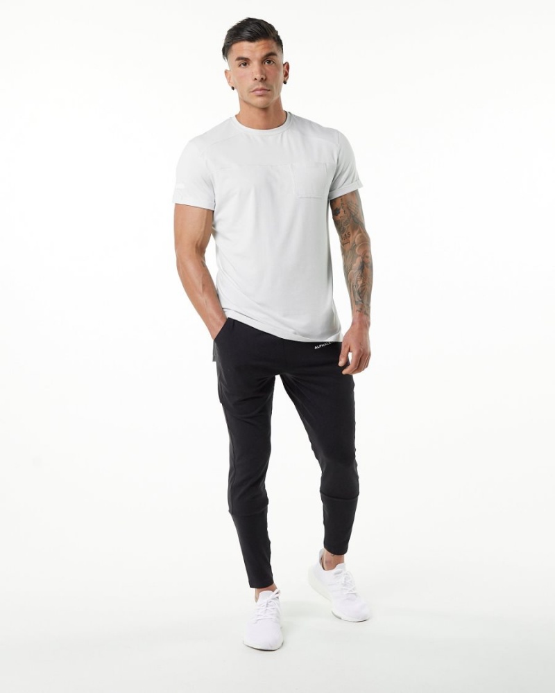 Camisas Alphalete Evo Pocket Tee Hombre Blancas | AKNFUX-235