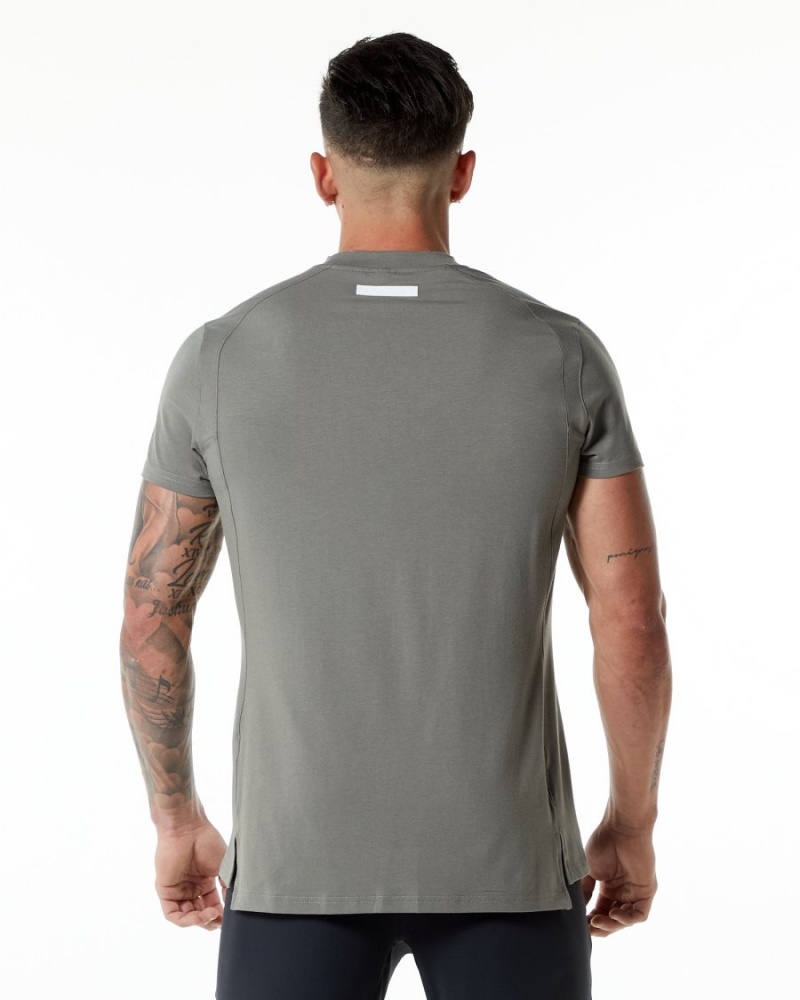 Camisas Alphalete Evo Tee Hombre Gris | CYGMZH-450