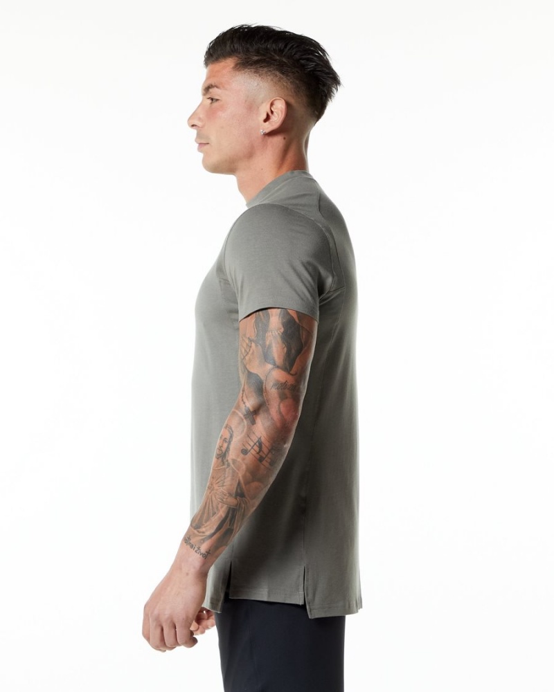 Camisas Alphalete Evo Tee Hombre Gris | CYGMZH-450