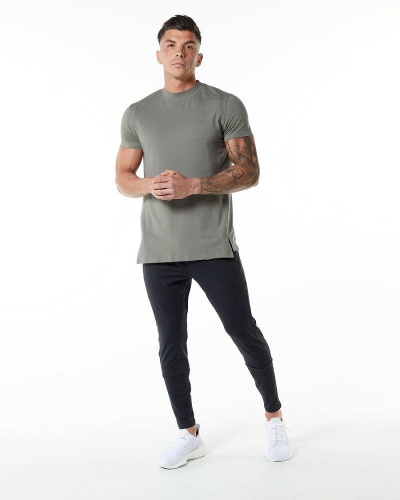 Camisas Alphalete Evo Tee Hombre Gris | CYGMZH-450