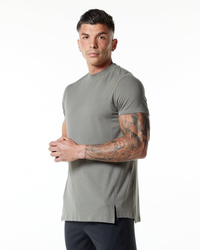 Camisas Alphalete Evo Tee Hombre Gris | CYGMZH-450