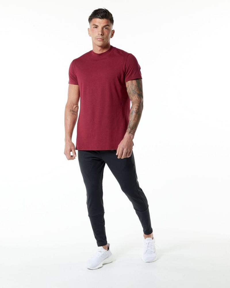 Camisas Alphalete Evo Tee Hombre Rojas | DMFEKV-475