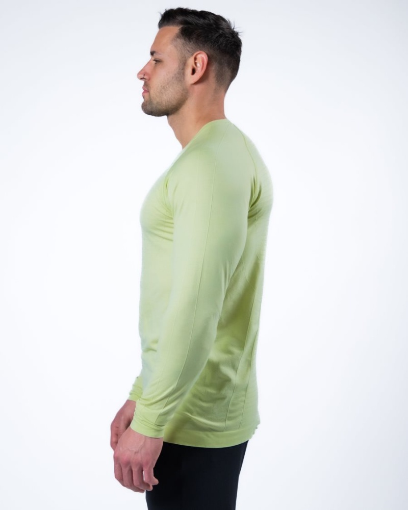 Camisas Alphalete Hero Long Sleeve Tee Hombre Frozen Spring | NLBKPS-185