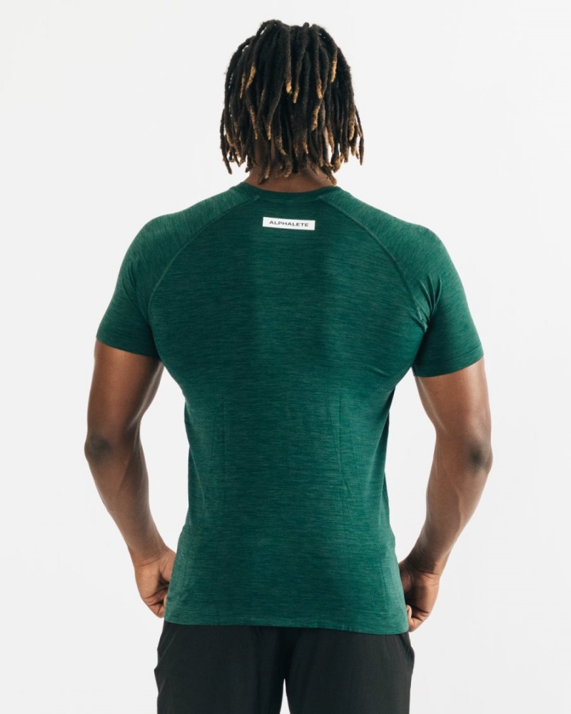 Camisas Alphalete Hero Tee Hombre Darkest Pine | JQSLVA-564