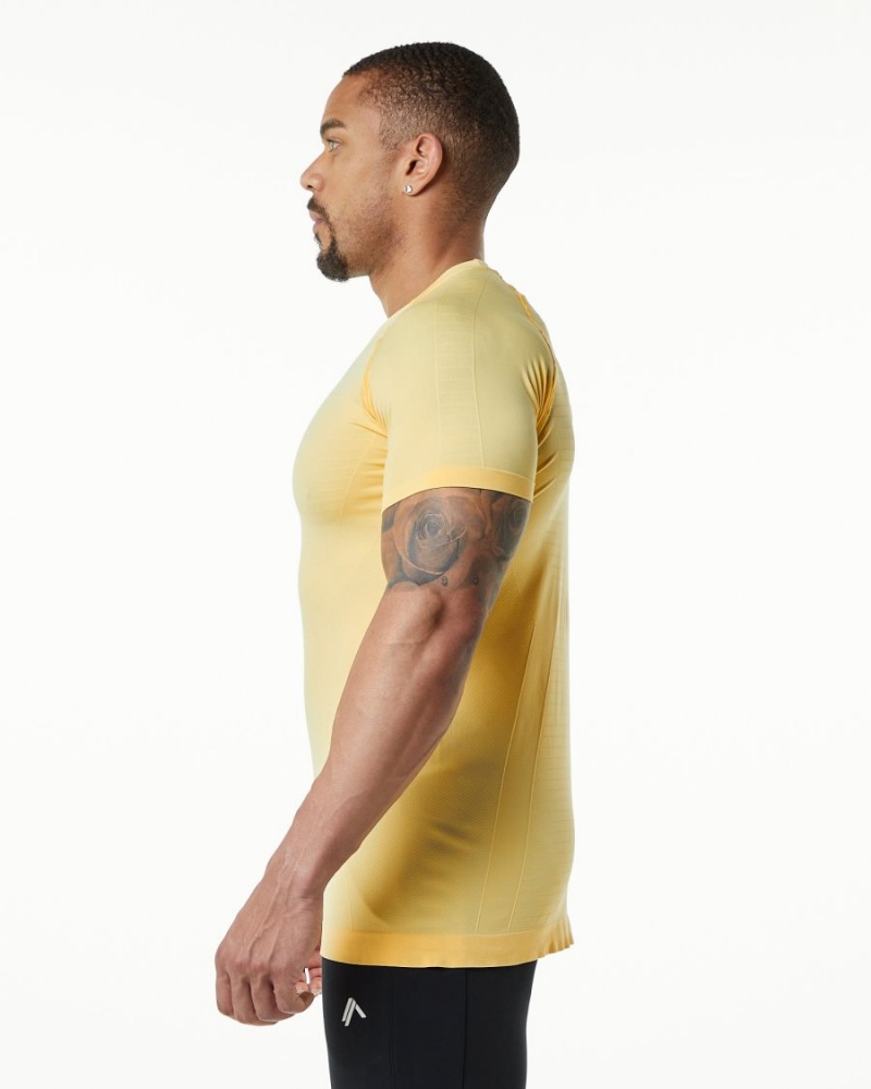 Camisas Alphalete Hero Tee Hombre Faded Honey | VFPGMH-465