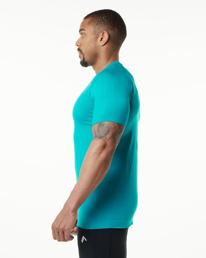 Camisas Alphalete Hero Tee Hombre Ocean | QILKRF-145