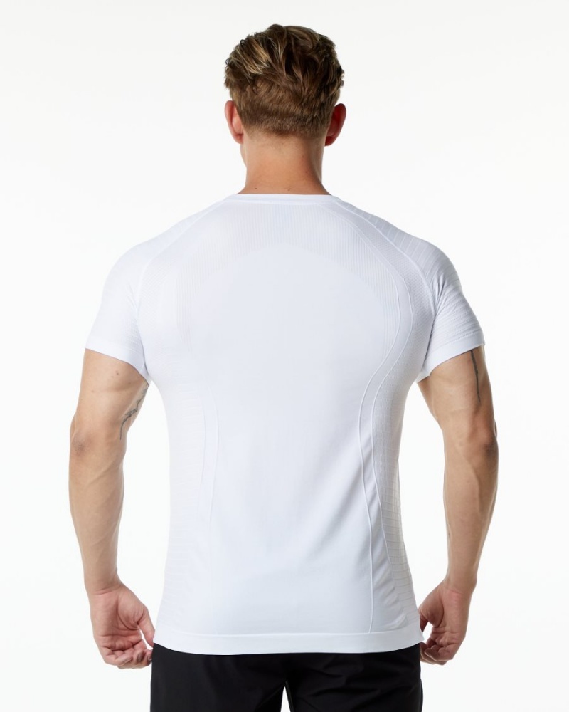 Camisas Alphalete Ozone Tee Hombre Blancas | JVSAZD-741