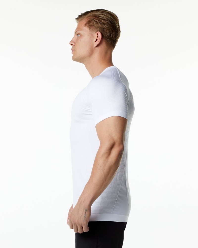 Camisas Alphalete Ozone Tee Hombre Blancas | JVSAZD-741