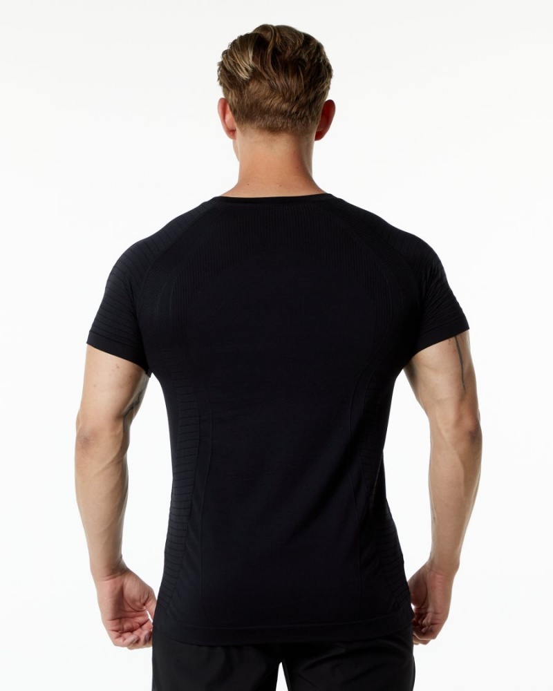 Camisas Alphalete Ozone Tee Hombre Negras | XIYWSQ-807