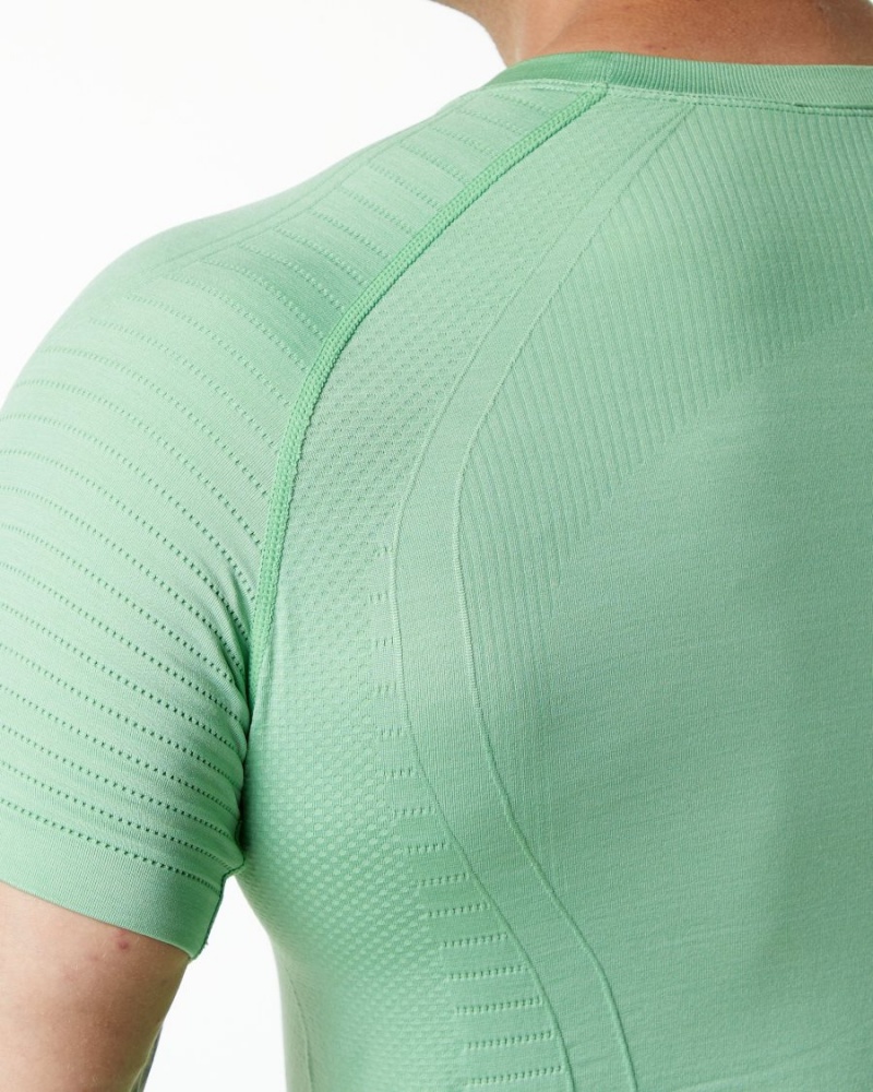 Camisas Alphalete Ozone Tee Hombre Pistachio | KSBPAQ-648