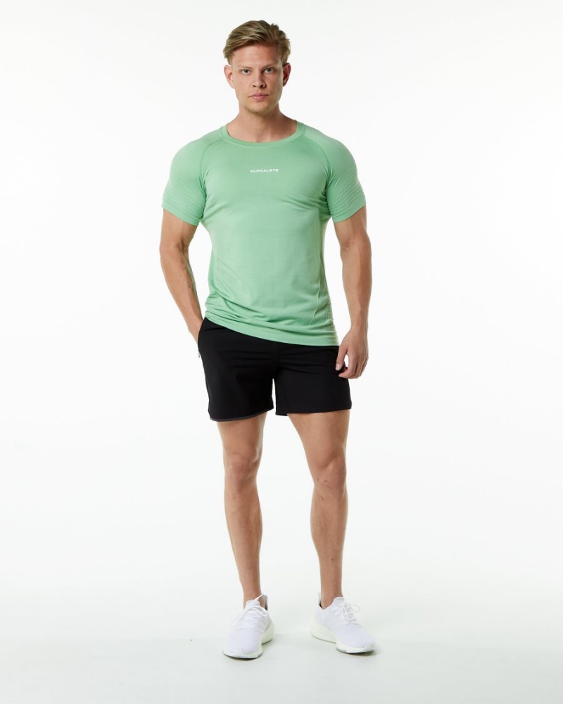 Camisas Alphalete Ozone Tee Hombre Pistachio | KSBPAQ-648