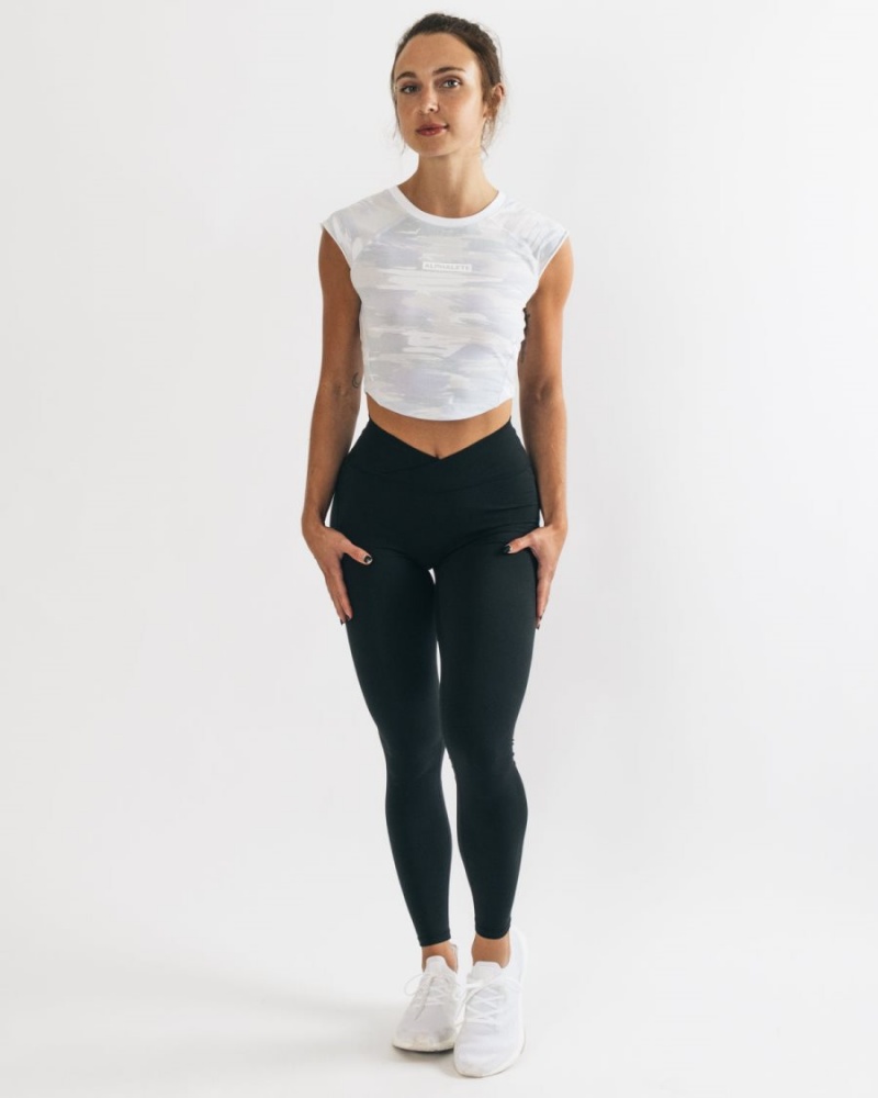 Camisas Alphalete Velocity Crop Tee Mujer Camuflaje | LRTUYO-142