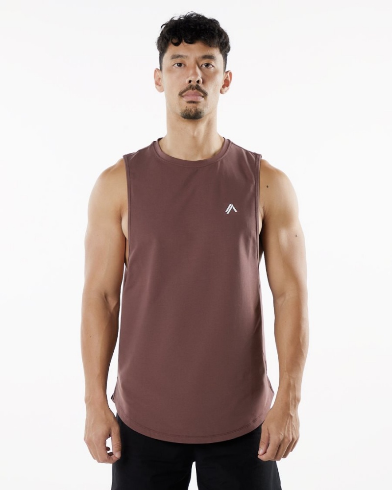 Camiseta Tirantes Alphalete Dynasty Tank Hombre Merlot | TUIDCO-235