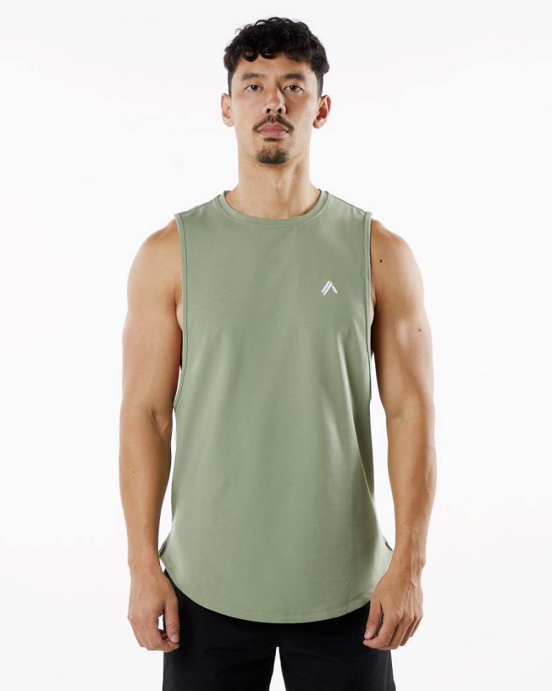 Camiseta Tirantes Alphalete Dynasty Tank Hombre Sage | ZFANVO-387