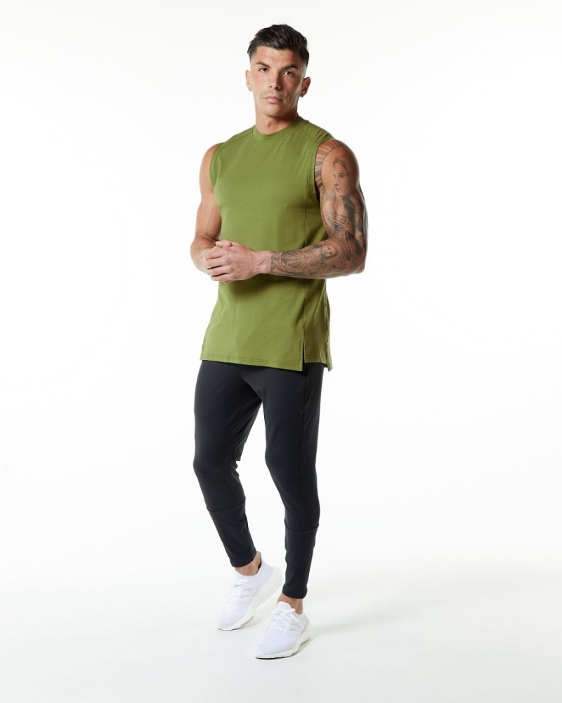 Camiseta Tirantes Alphalete Evo Tank Hombre Verde | PIDSVC-872