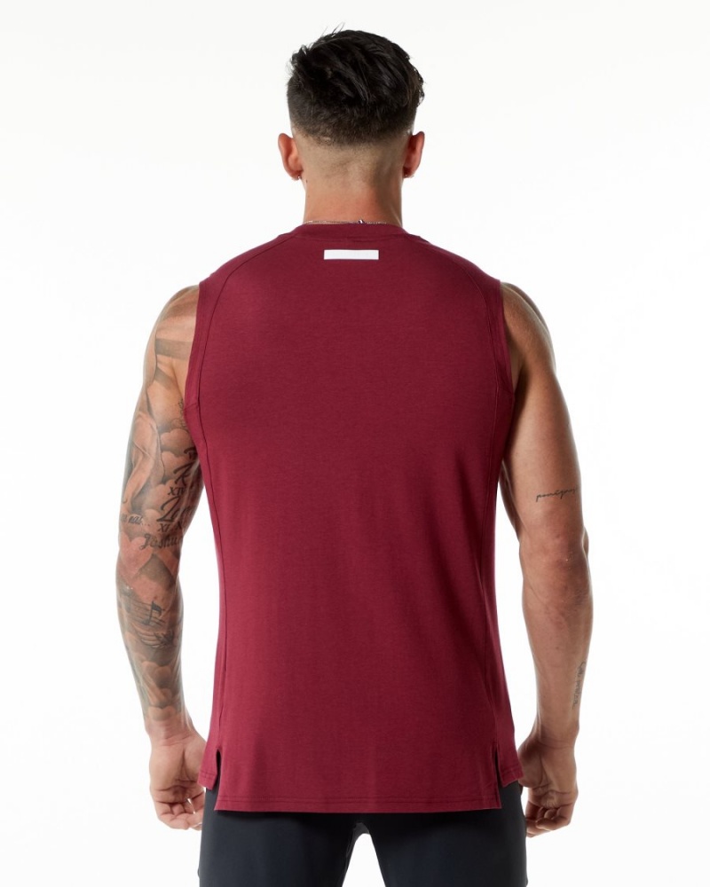 Camiseta Tirantes Alphalete Evo Tank Hombre Rojas | JXSEKF-194