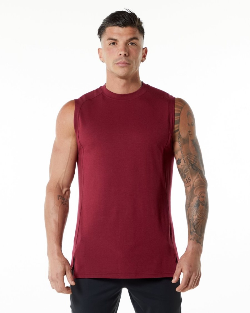 Camiseta Tirantes Alphalete Evo Tank Hombre Rojas | JXSEKF-194