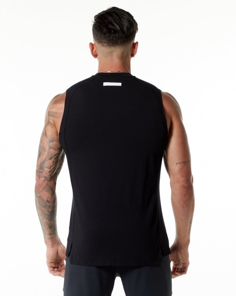 Camiseta Tirantes Alphalete Evo Tank Hombre Negras | EYSWGJ-370