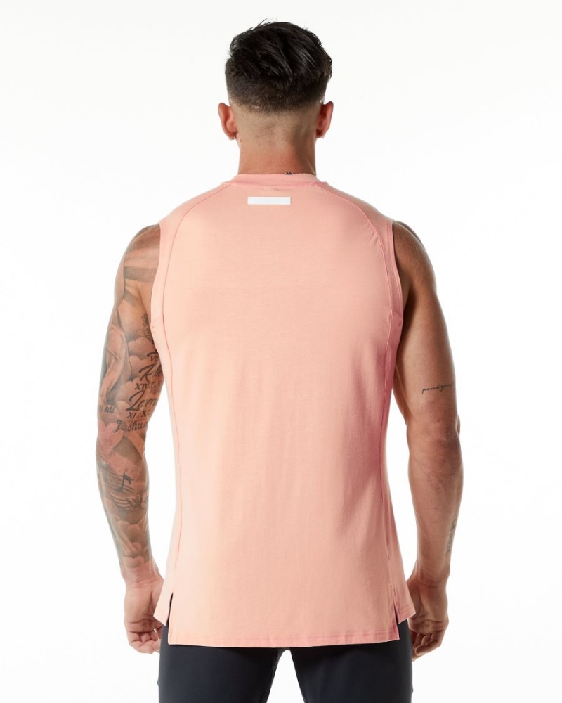 Camiseta Tirantes Alphalete Evo Tank Hombre Coral | ZAFVCW-023