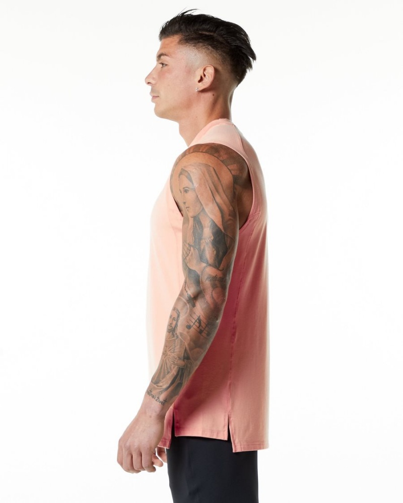 Camiseta Tirantes Alphalete Evo Tank Hombre Coral | ZAFVCW-023