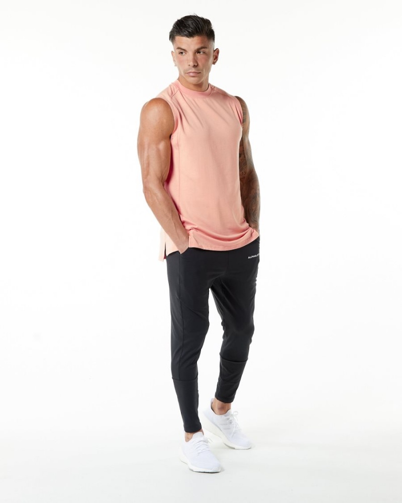 Camiseta Tirantes Alphalete Evo Tank Hombre Coral | ZAFVCW-023