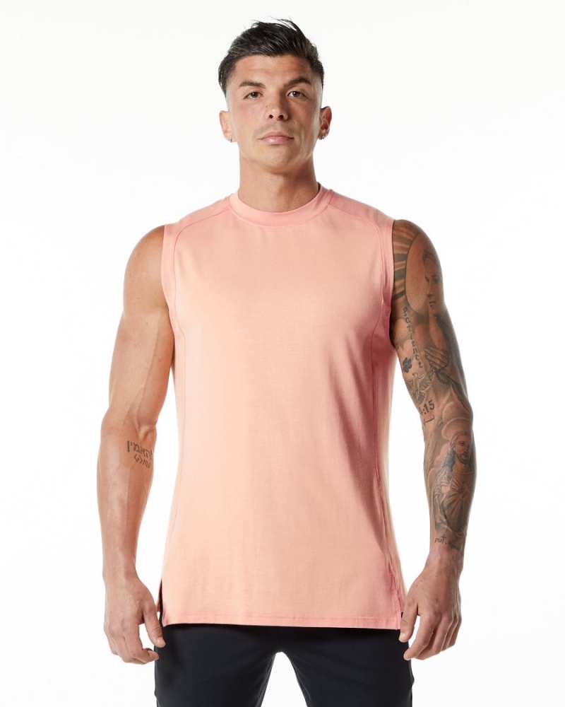 Camiseta Tirantes Alphalete Evo Tank Hombre Coral | ZAFVCW-023