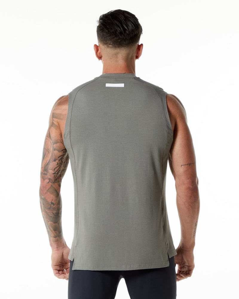 Camiseta Tirantes Alphalete Evo Tank Hombre Gris | JBGRNH-051