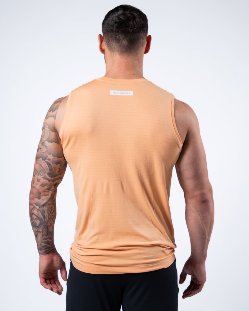 Camiseta Tirantes Alphalete Hero Tank Hombre Coral | MSJUQK-182