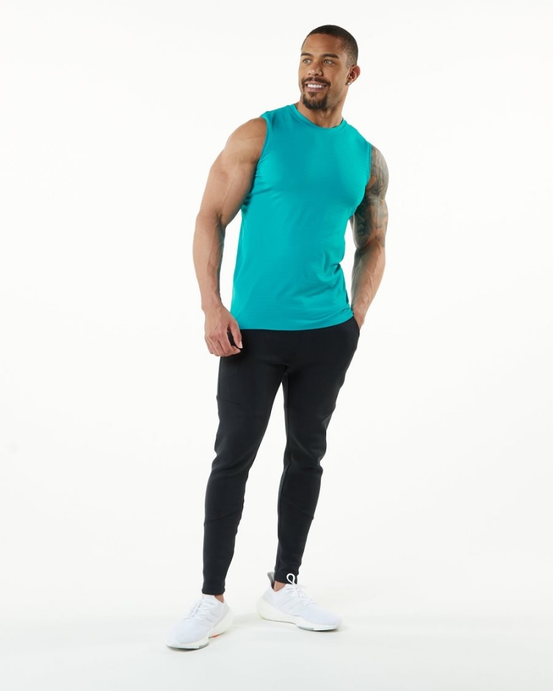 Camiseta Tirantes Alphalete Hero Tank Hombre Ocean | NUZWVJ-906