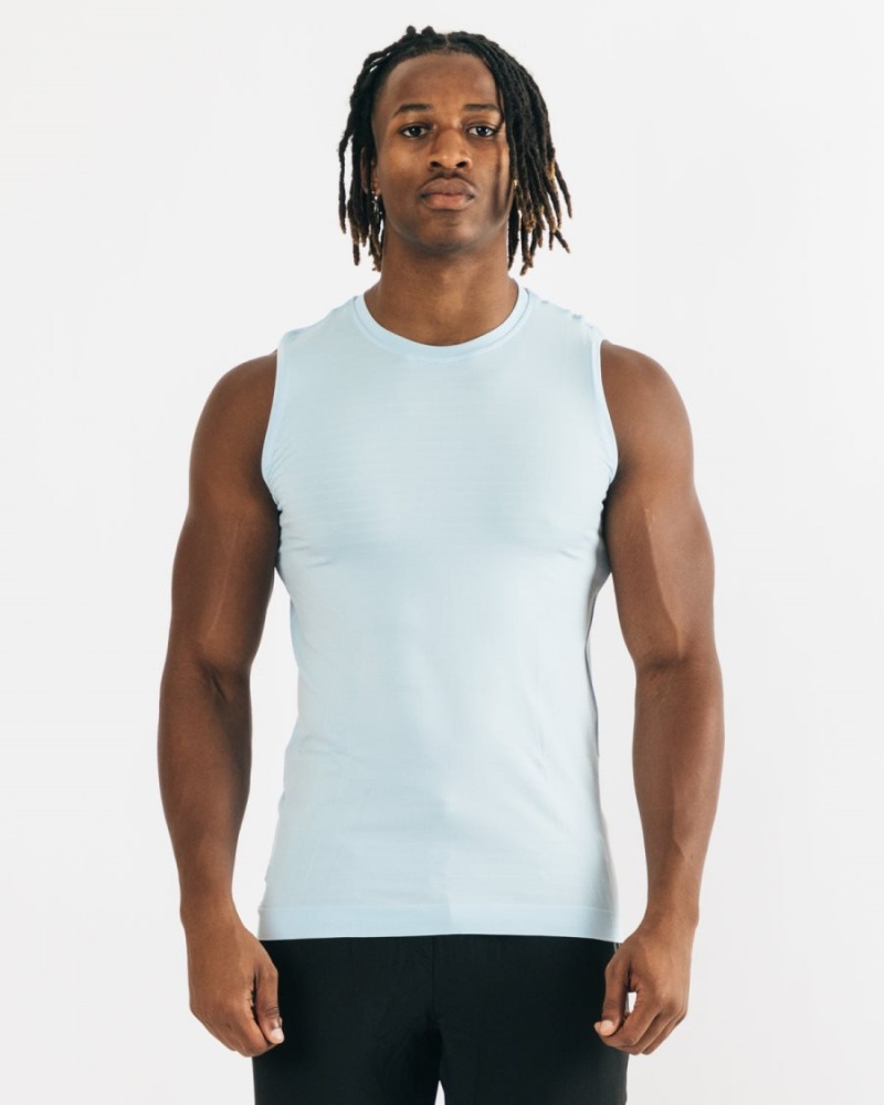 Camiseta Tirantes Alphalete Hero Tank Hombre Azules | KBTPJN-964