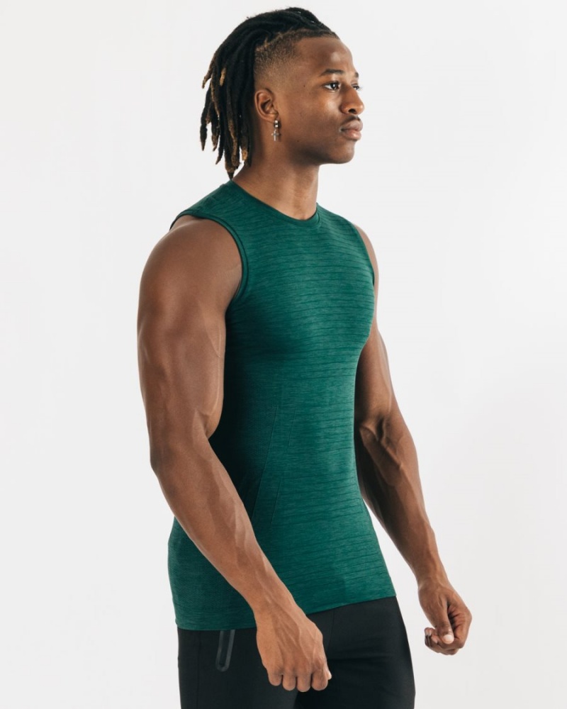 Camiseta Tirantes Alphalete Hero Tank Hombre Darkest Pine | XKUHFT-408