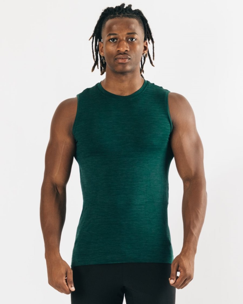 Camiseta Tirantes Alphalete Hero Tank Hombre Darkest Pine | XKUHFT-408