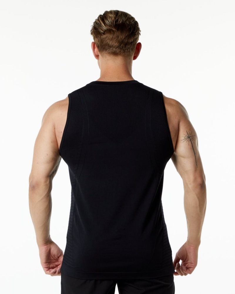 Camiseta Tirantes Alphalete Ozone Tank Hombre Negras | GHDWMZ-985