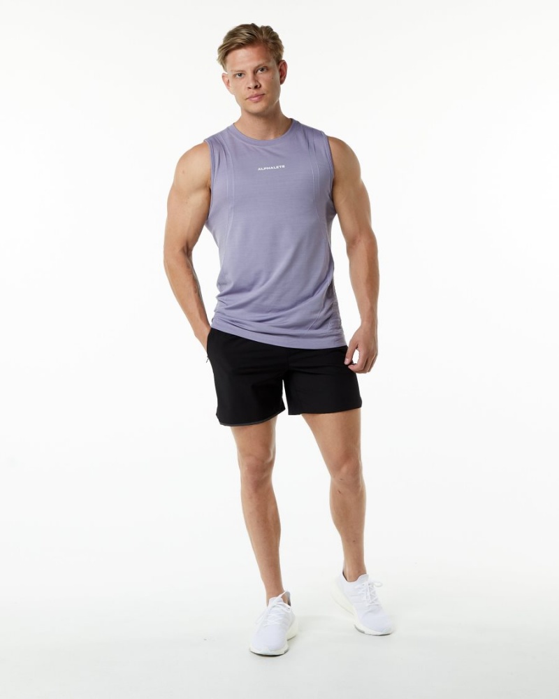 Camiseta Tirantes Alphalete Ozone Tank Hombre Lavanda | RNUQGZ-604