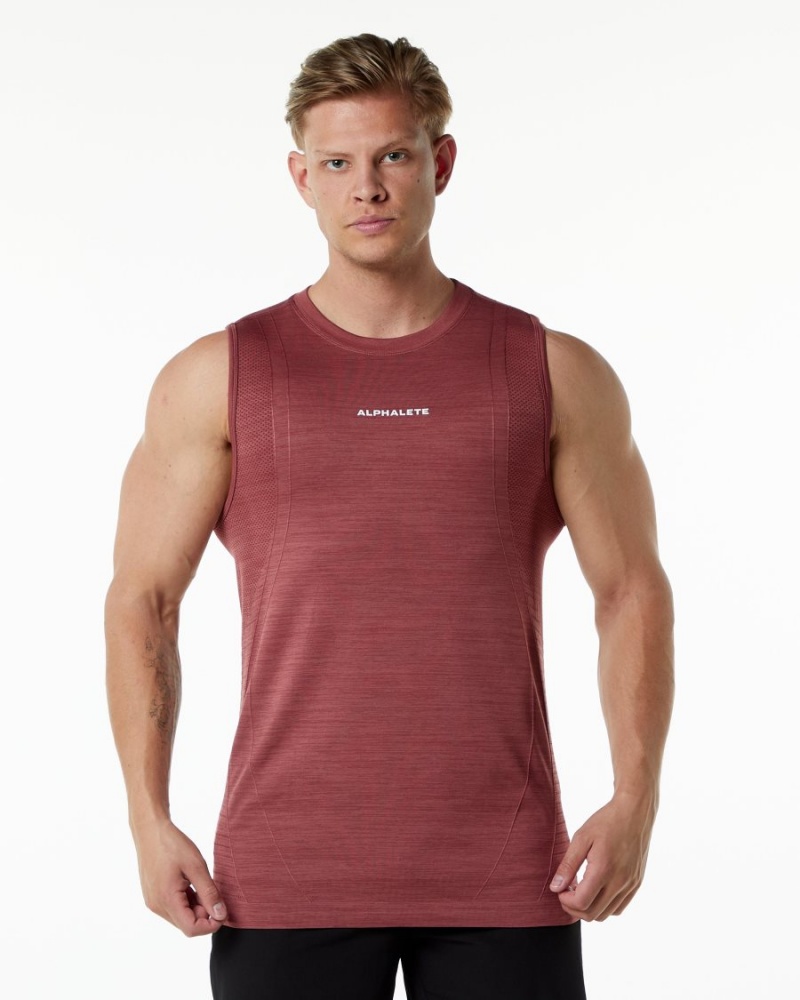 Camiseta Tirantes Alphalete Ozone Tank Hombre Gingerbread | DEUSIJ-980