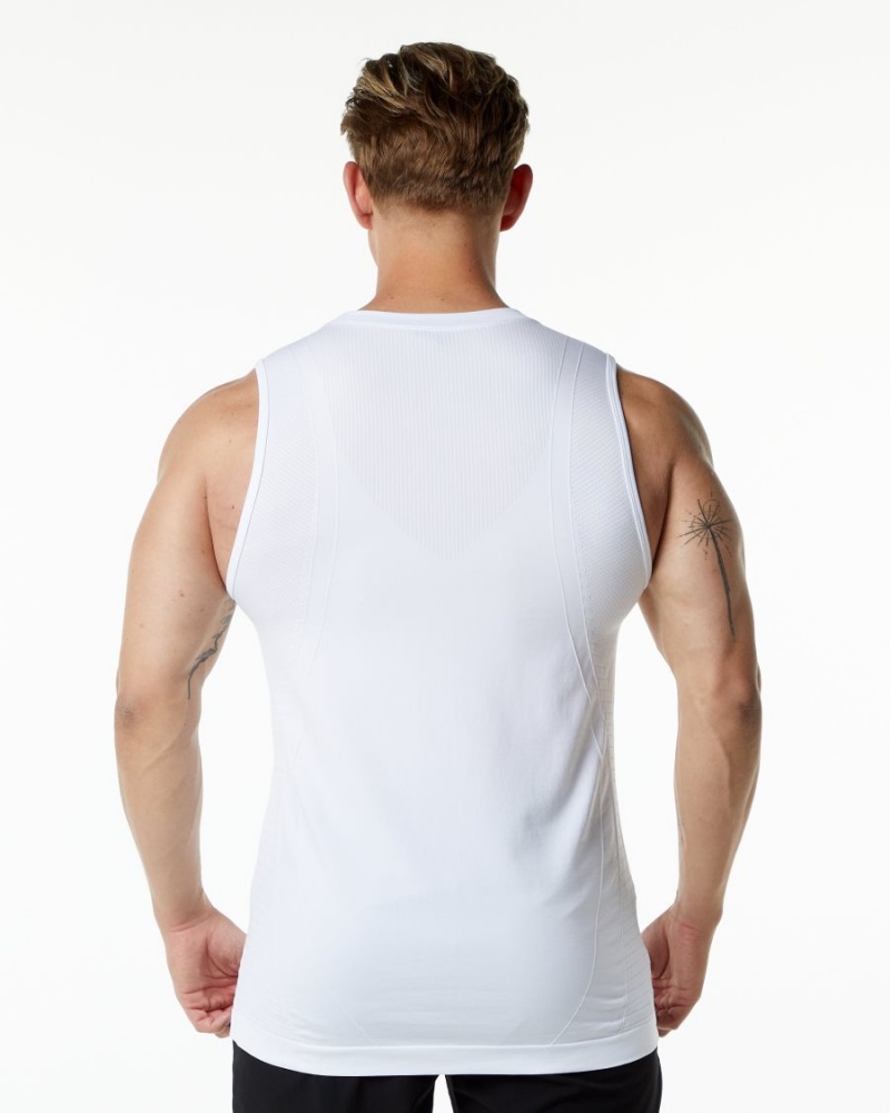 Camiseta Tirantes Alphalete Ozone Tank Hombre Blancas | PGMBWQ-517