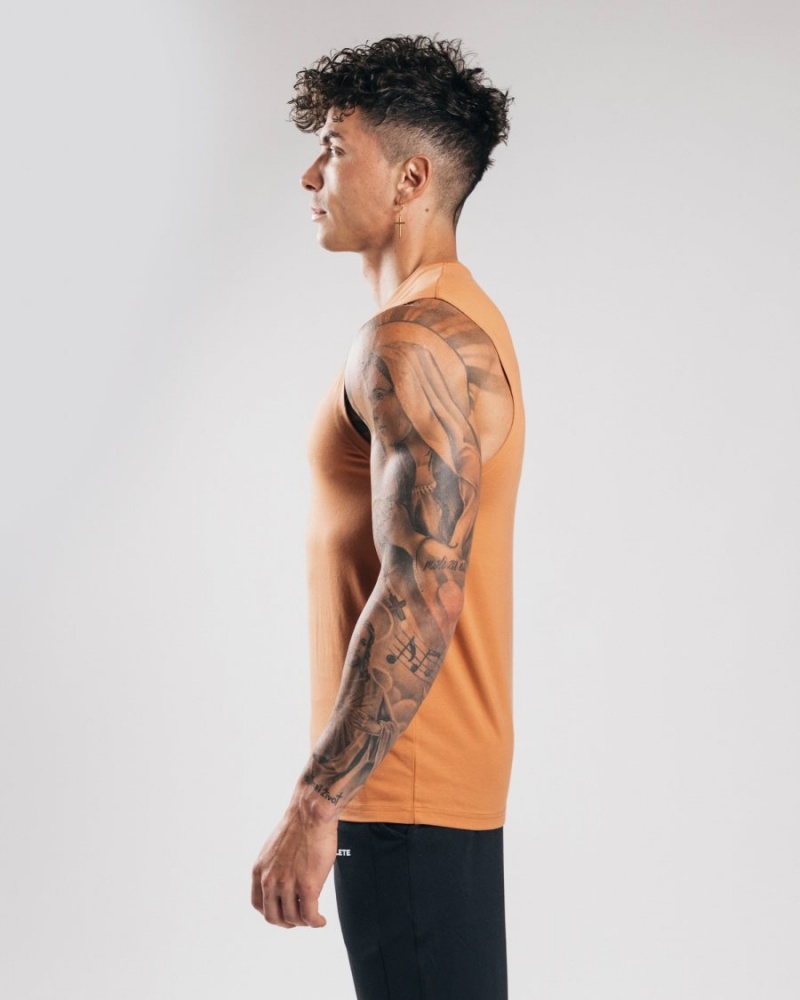 Camiseta Tirantes Alphalete Performance Axis Tank Hombre Clay | BCZJWG-028