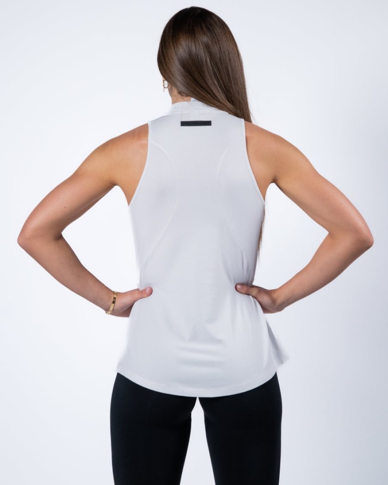 Camiseta sin Manga Alphalete Evo Tank Mujer Blancas | YQCLZA-726