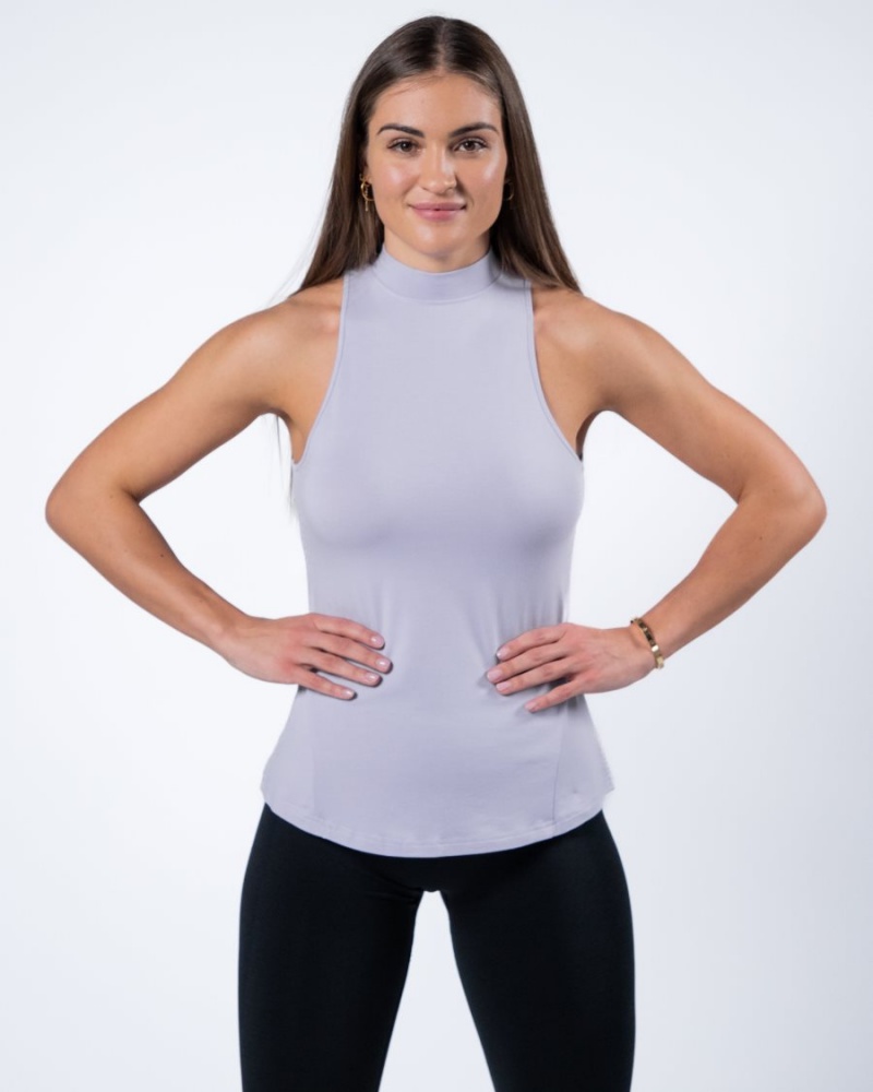 Camiseta sin Manga Alphalete Evo Tank Mujer Lilac Haze | EGPDMA-581