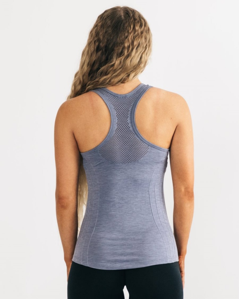 Camiseta sin Manga Alphalete Seamless Tank Mujer Azules | FUOHIN-948