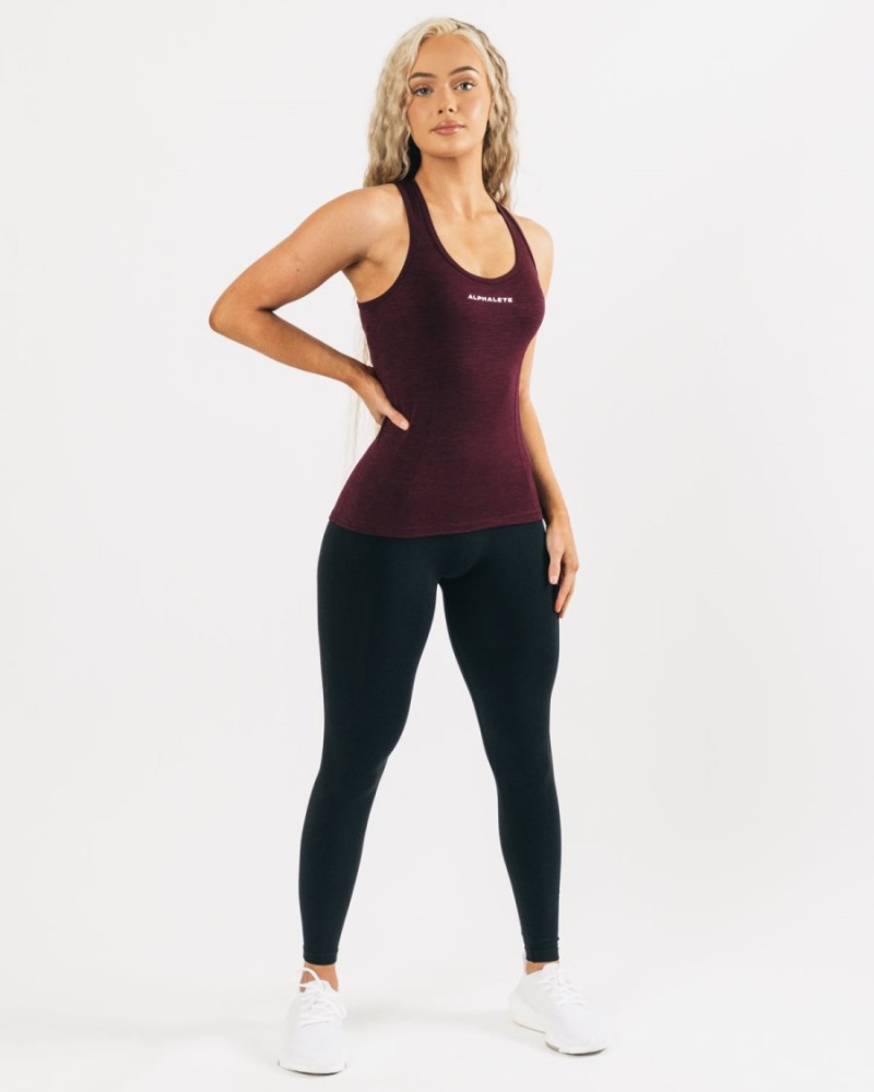 Camiseta sin Manga Alphalete Seamless Tank Mujer Negras | RWUMGD-349