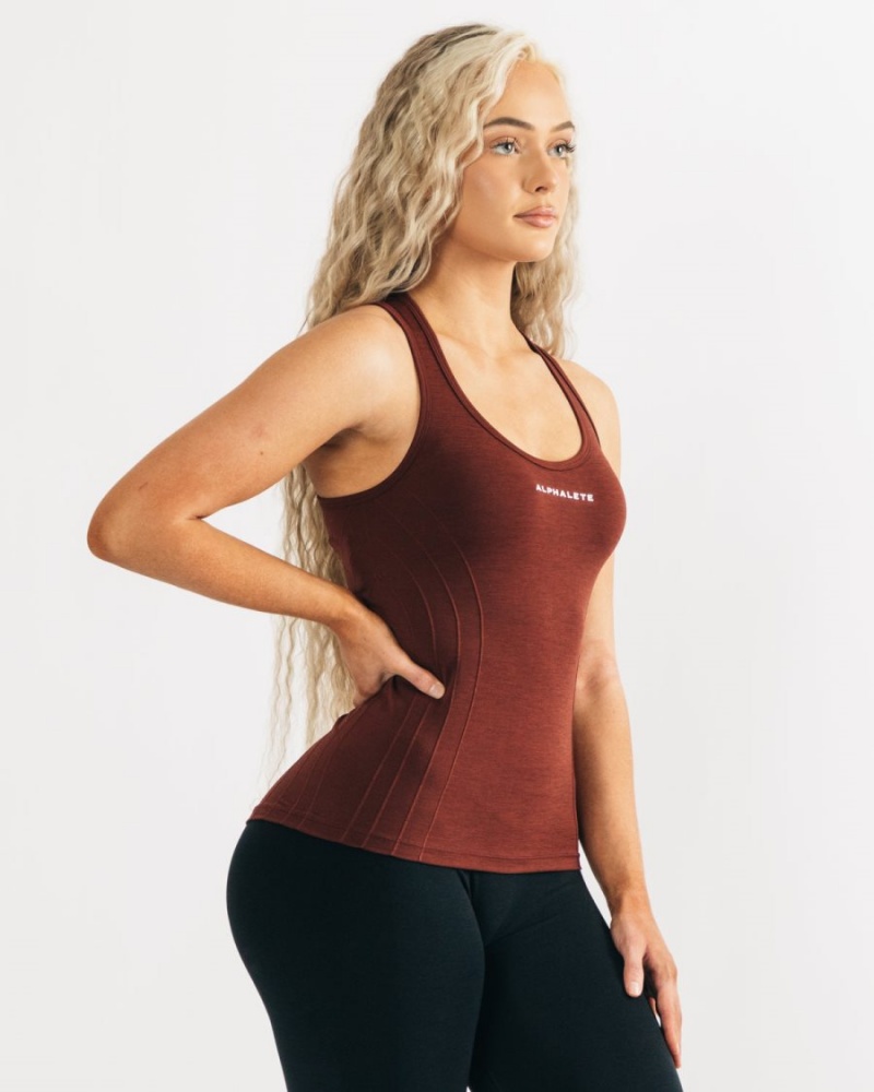 Camiseta sin Manga Alphalete Seamless Tank Mujer Cobra | IAPEFK-095